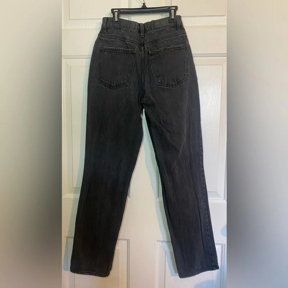 PacSun Eco Black Distressed Dad Jeans High Rise 25 - Picture 3 of 5